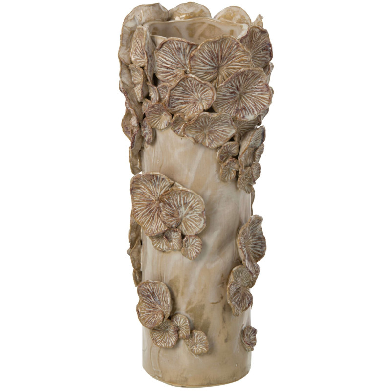 Vase champignon grès beige écru 37 cm Dwingeloo J-Line - 1