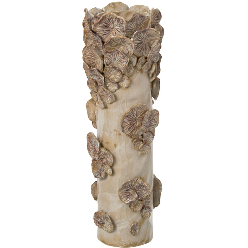 Vase champignon grès beige écru 46,5 cm Dwingeloo J-Line - 1