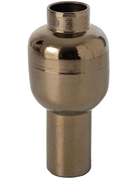 Vase céramique bronze sur pied 22x22x50 cm Havenrijs J-Line - 1