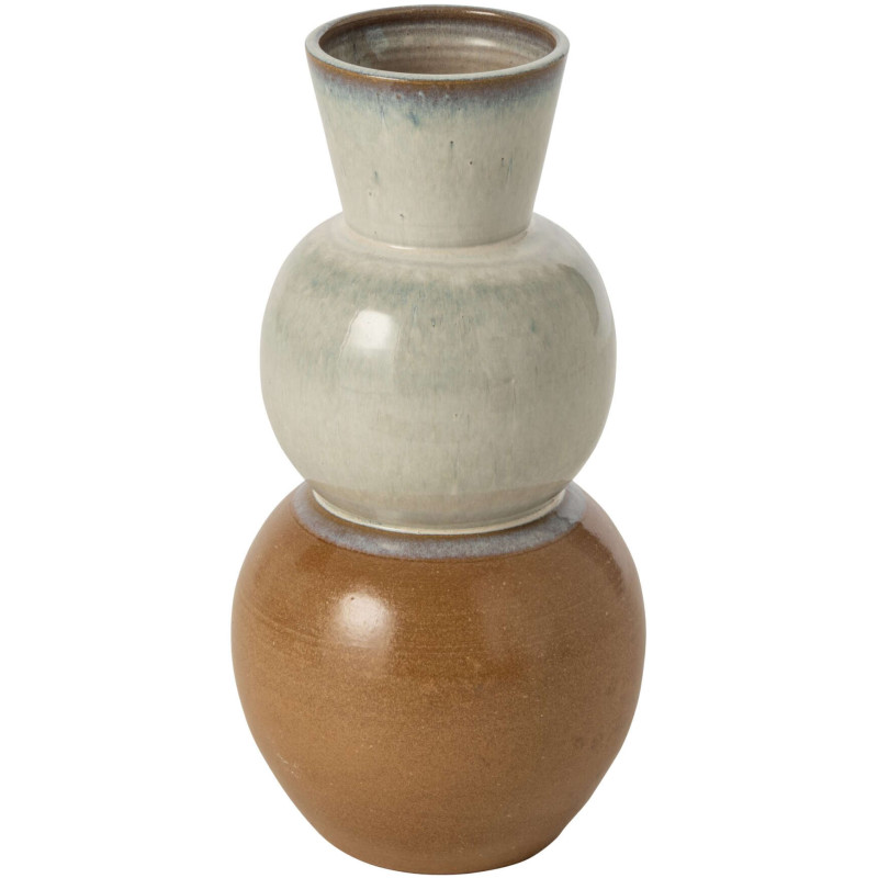 Vase céramique caramel bleu clair 50 cm Sorvade J-Line - 1