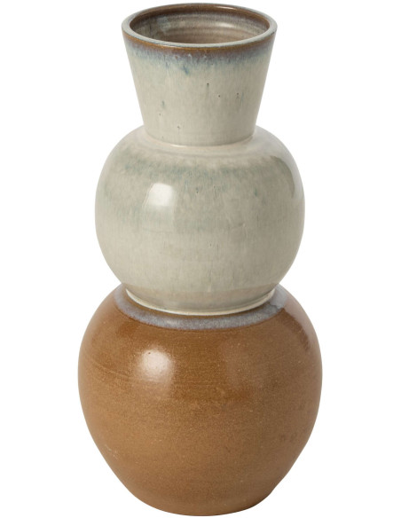 Vase céramique caramel bleu clair 50 cm Sorvade J-Line - 1