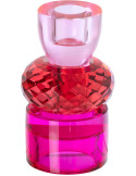 Bougeoir réversible verre fuchsia rouge 11,5 cm Virello