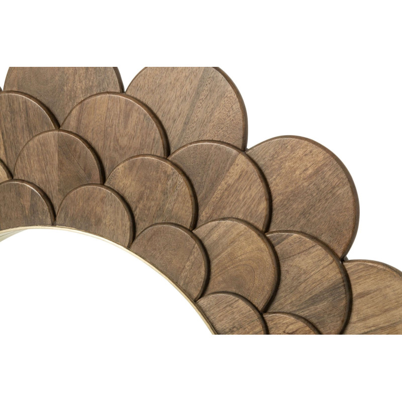 Miroir mural fleur bois de manguier 120 cm Mardin J-Line - 1