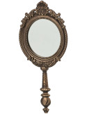 Miroir mural rond métal laiton vieilli 23,7 cm Liorvane