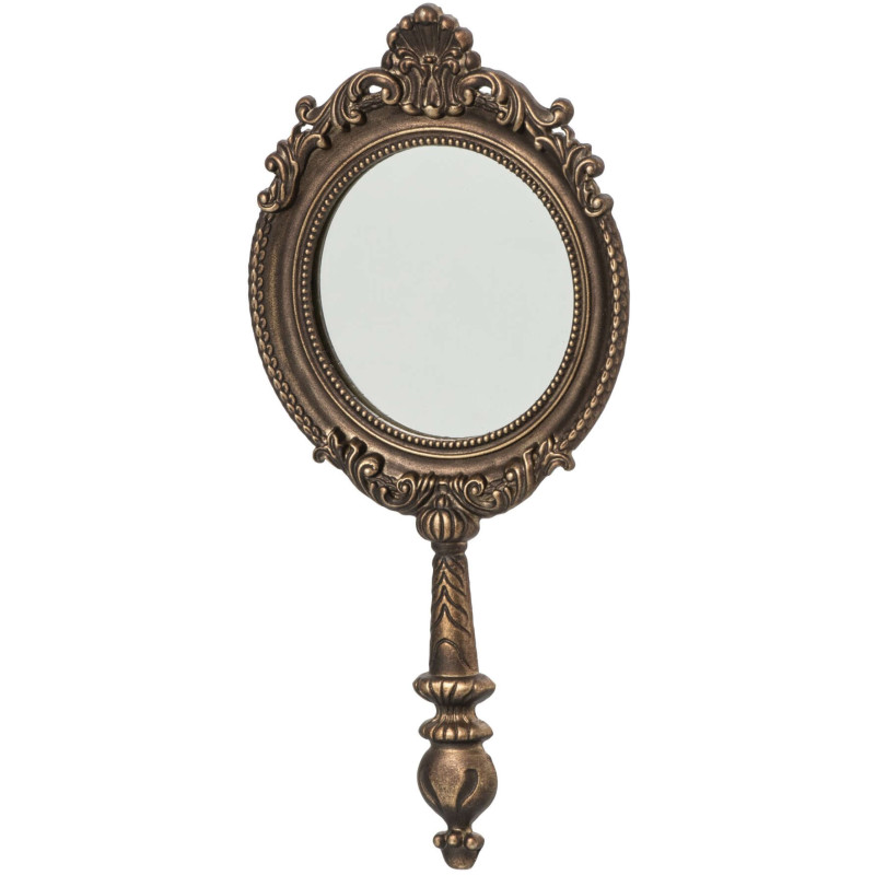 Miroir mural rond métal laiton vieilli 23,7 cm Liorvane J-Line - 1
