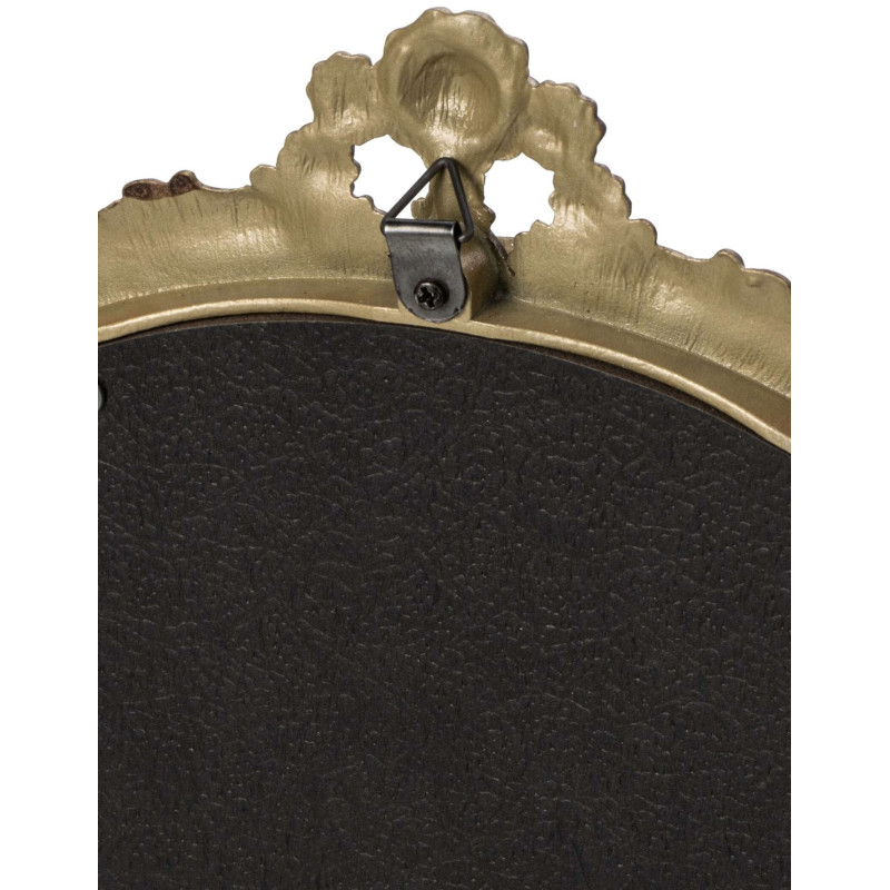 Miroir mural ovale laiton vintage 19x32,5 cm Liorvane J-Line - 3