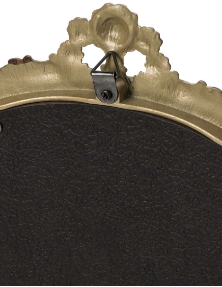 Miroir mural ovale laiton vintage 19x32,5 cm Liorvane J-Line - 3