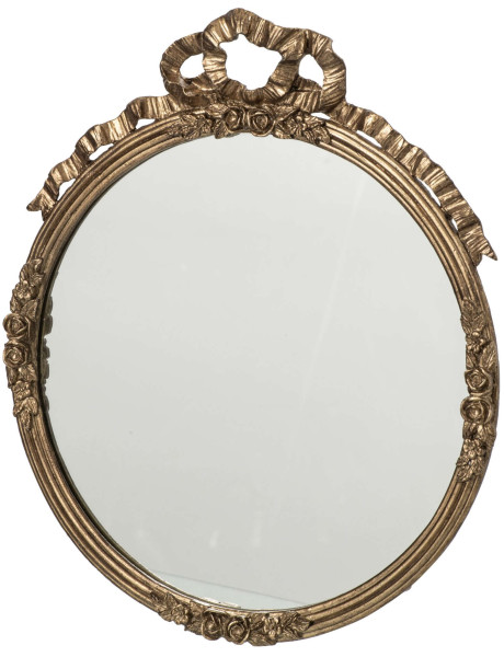 Miroir mural rond laiton vintage 35 cm Avelorn J-Line - 1