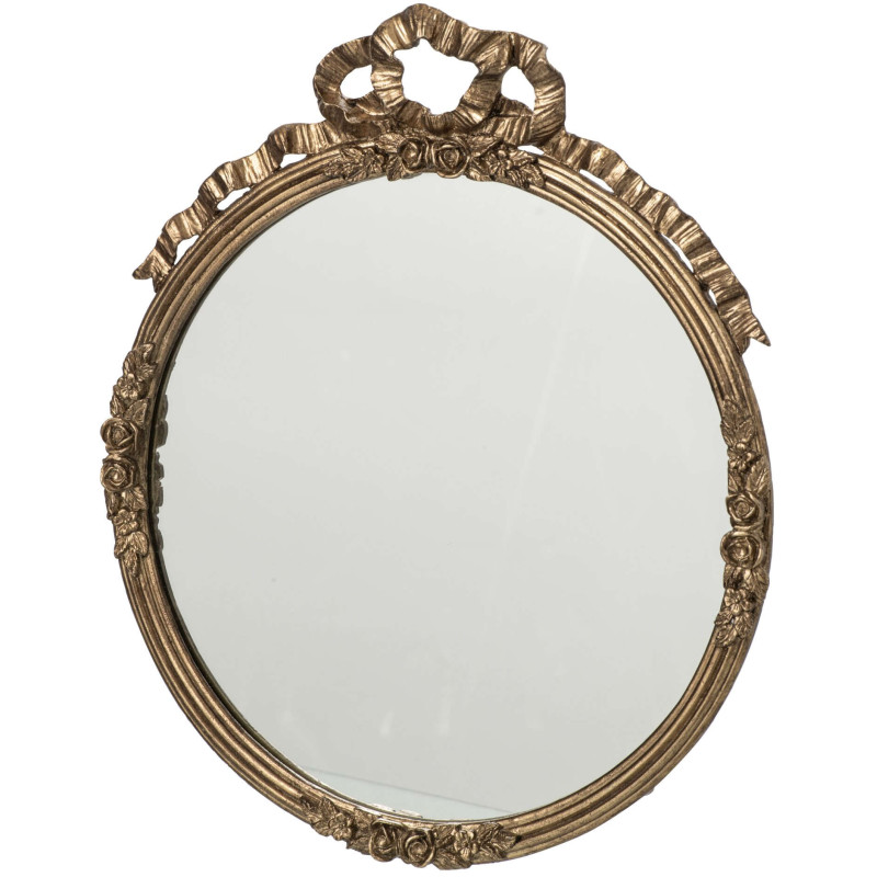 Miroir mural rond laiton vintage 35 cm Avelorn J-Line - 1