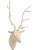 Trophée mural tête de cerf résine beige 103 cm Hemsedal