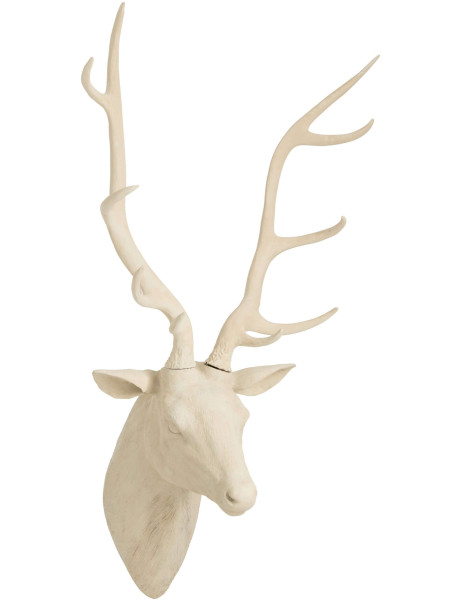 Trophée mural tête de cerf résine beige 103 cm Hemsedal J-Line - 1