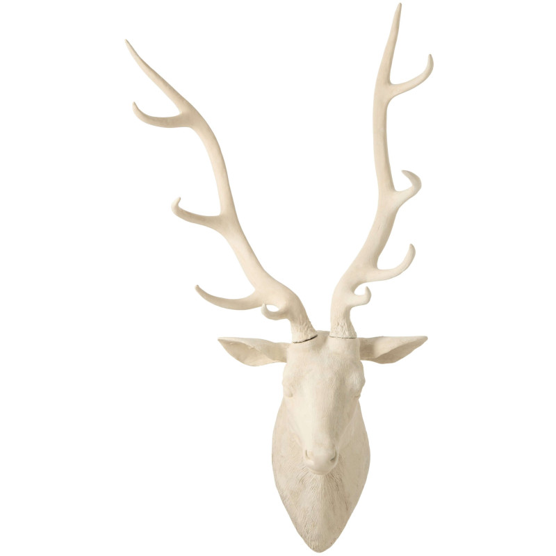Trophée mural tête de cerf résine beige 103 cm Hemsedal J-Line - 2