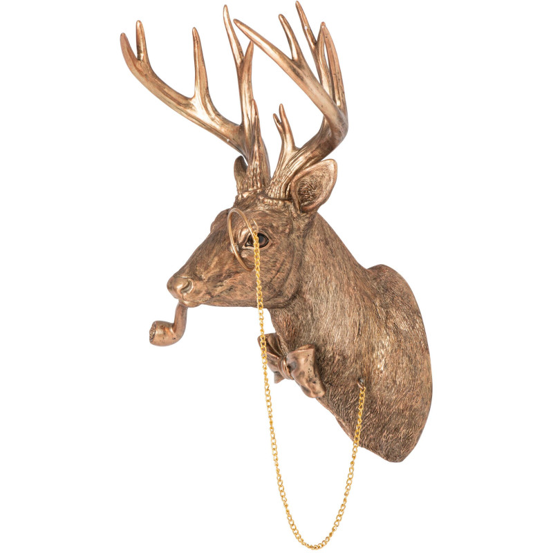 Trophée mural tête de cerf cuivre 41,5 cm Eidsborg J-Line - 2