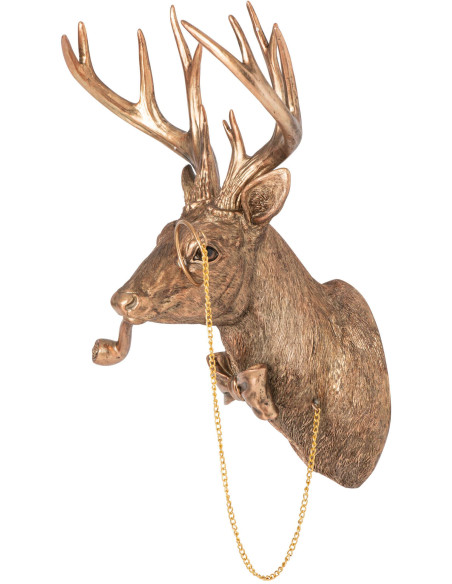 Trophée mural tête de cerf cuivre 41,5 cm Eidsborg J-Line - 2