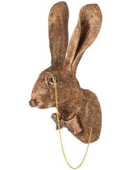 Trophée mural tête de lapin polyrésine cuivre 45,5 cm Eidsborg J-Line - 2