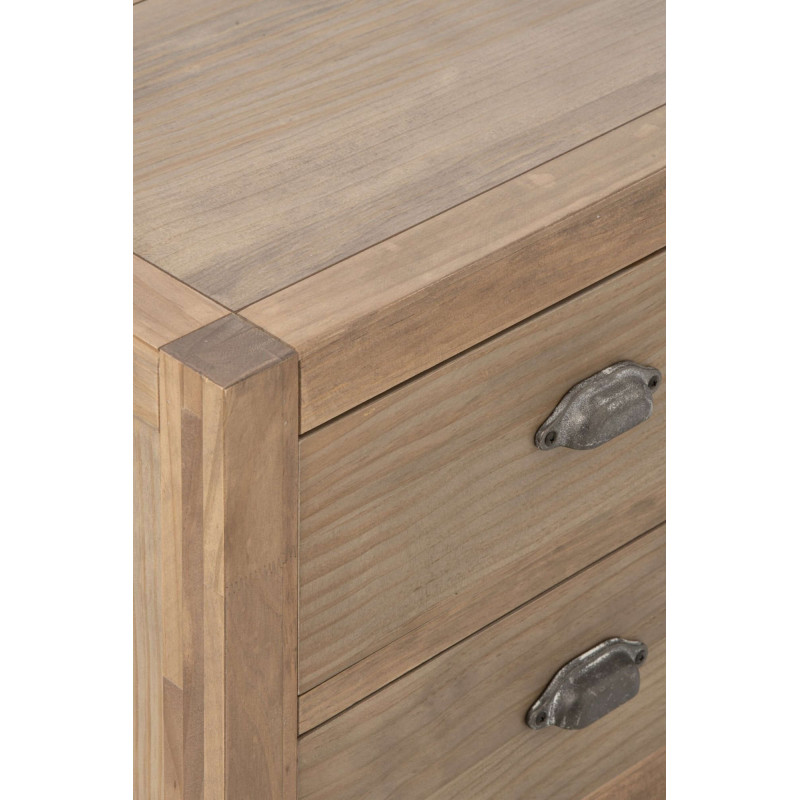 Table de chevet bois naturel 2 tiroirs 55x40x53 cm Rakkestad J-Line - 6