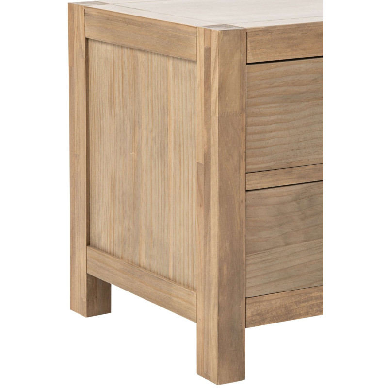Table de chevet bois naturel 2 tiroirs 55x40x53 cm Rakkestad J-Line - 7