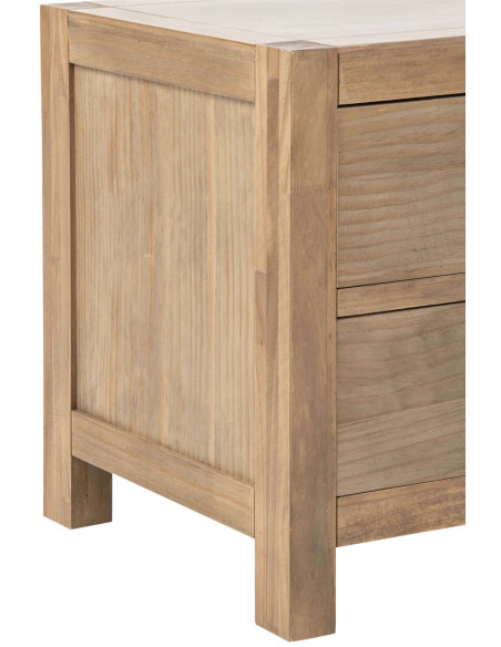 Table de chevet bois naturel 2 tiroirs 55x40x53 cm Rakkestad J-Line - 7