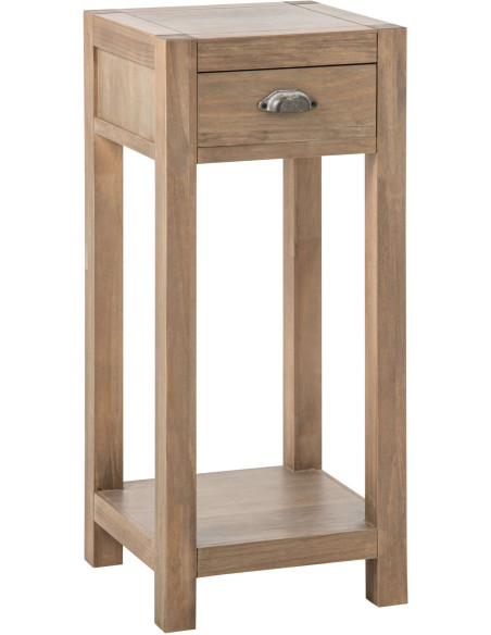 Table d’appoint haute bois naturel avec tiroir 40x40x90 cm Rakkestad J-Line - 1
