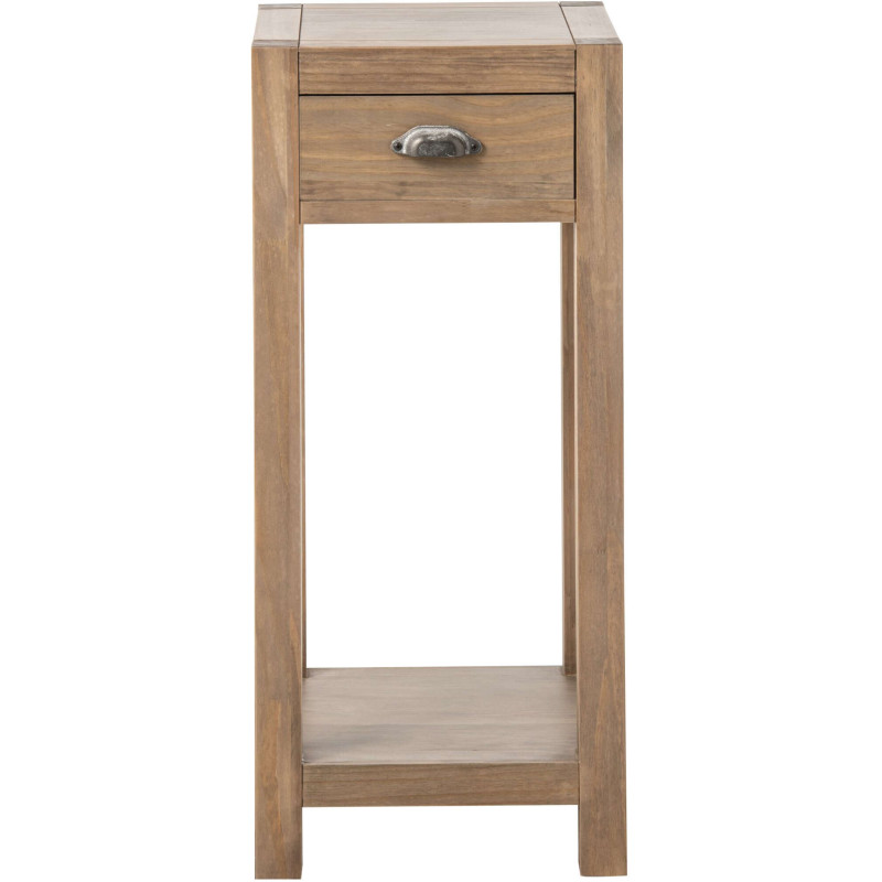 Table d’appoint haute bois naturel avec tiroir 40x40x90 cm Rakkestad J-Line - 3