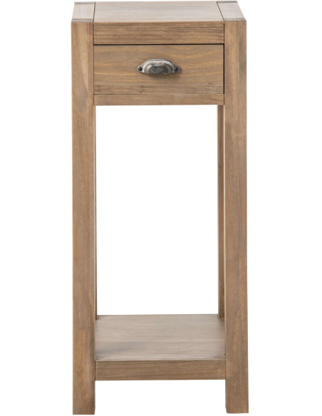 Table d’appoint haute bois naturel avec tiroir 40x40x90 cm Rakkestad J-Line - 3