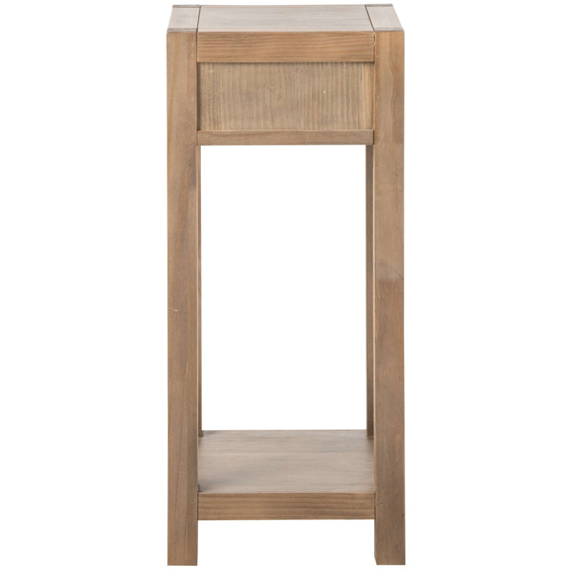 Table d’appoint haute bois naturel avec tiroir 40x40x90 cm Rakkestad J-Line - 5