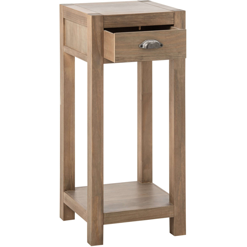 Table d’appoint haute bois naturel avec tiroir 40x40x90 cm Rakkestad J-Line - 6