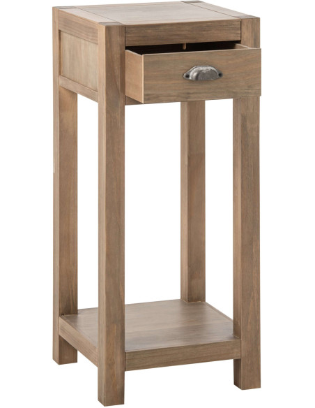 Table d’appoint haute bois naturel avec tiroir 40x40x90 cm Rakkestad J-Line - 6