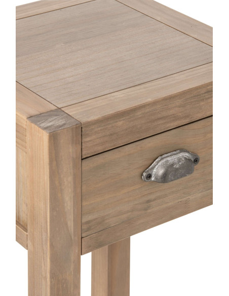 Table d’appoint haute bois naturel avec tiroir 40x40x90 cm Rakkestad J-Line - 7