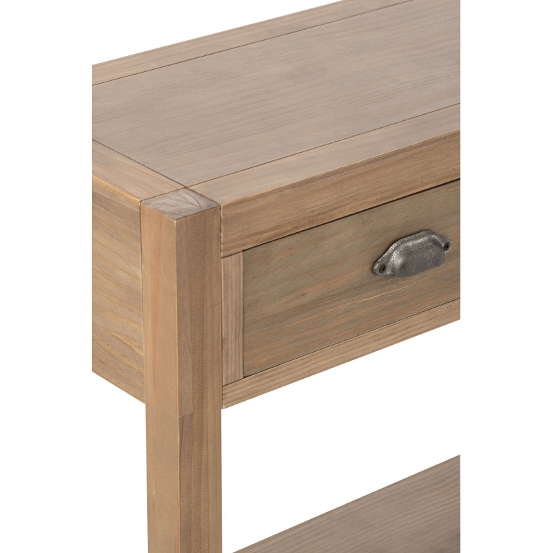 Console bois naturel 2 tiroirs 100x37x81 cm Rakkestad J-Line - 6