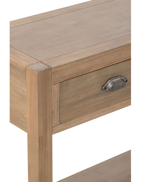 Console bois naturel 2 tiroirs 100x37x81 cm Rakkestad J-Line - 6