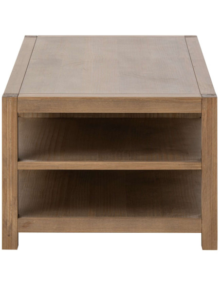 Table basse bois naturel avec panier 120x70x50 cm Rakkestad  Slug J-Line - 6
