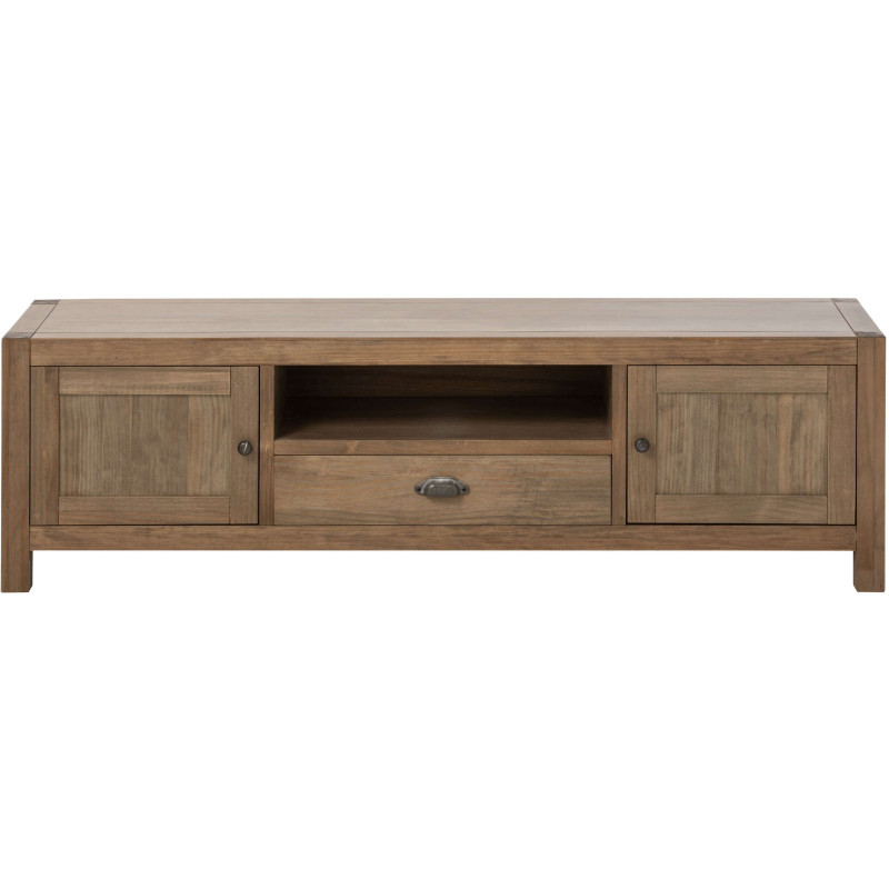 Meuble TV bois naturel 160 cm avec rangement Rakkestad J-Line - 2