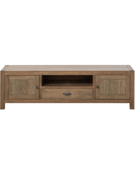 Meuble TV bois naturel 160 cm avec rangement Rakkestad J-Line - 2