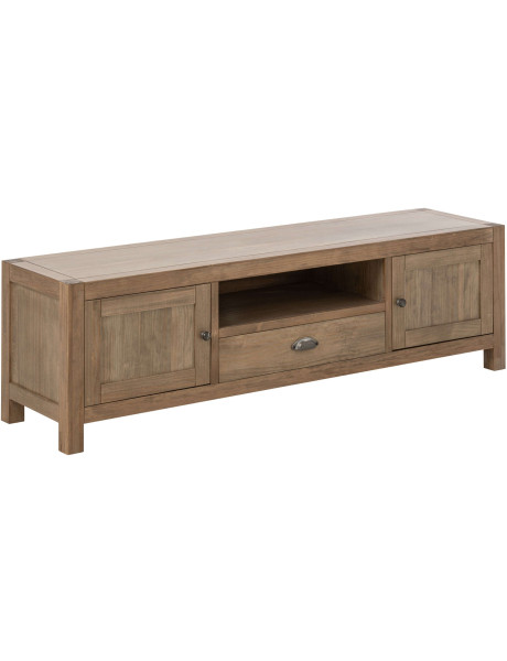 Meuble TV bois naturel 160 cm avec rangement Rakkestad J-Line - 1