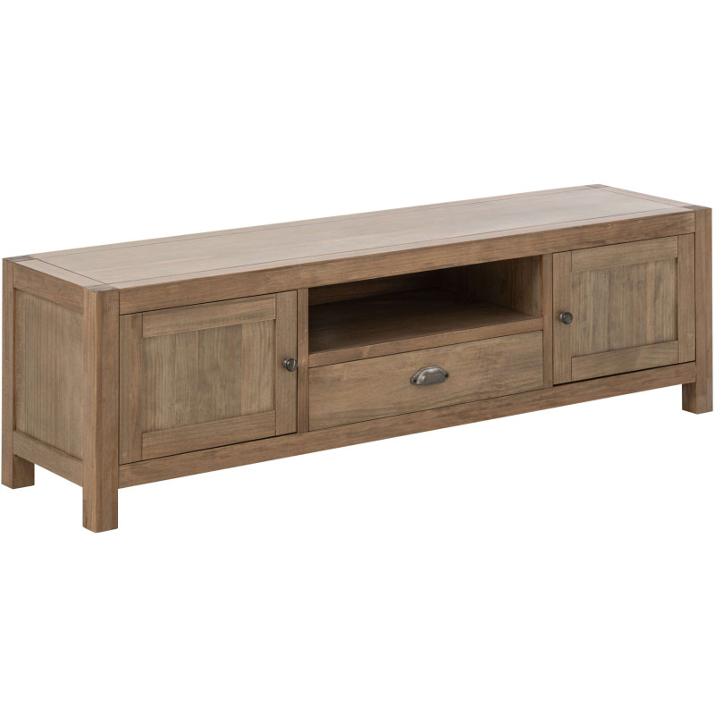 Meuble TV bois naturel 160 cm avec rangement Rakkestad J-Line - 1