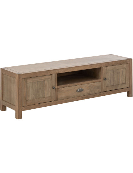 Meuble TV bois naturel 160 cm avec rangement Rakkestad J-Line - 1