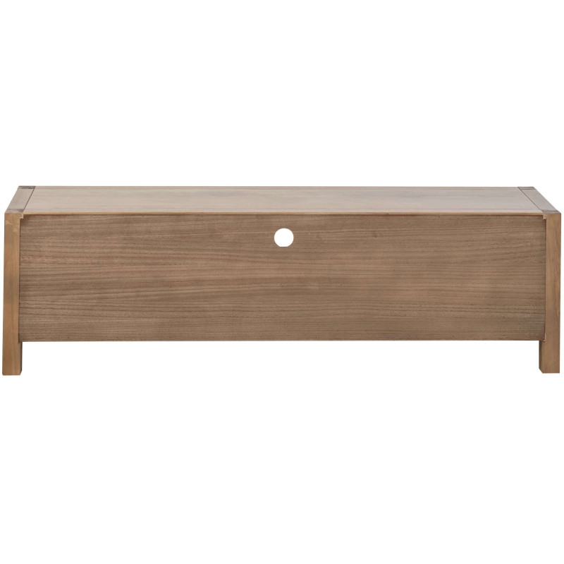 Meuble TV bois naturel 160 cm avec rangement Rakkestad J-Line - 5