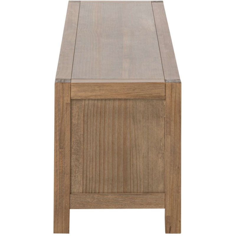Meuble TV bois naturel 160 cm avec rangement Rakkestad J-Line - 4