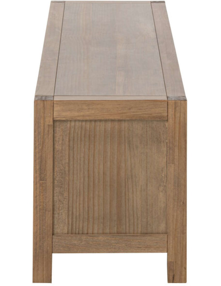 Meuble TV bois naturel 160 cm avec rangement Rakkestad J-Line - 4