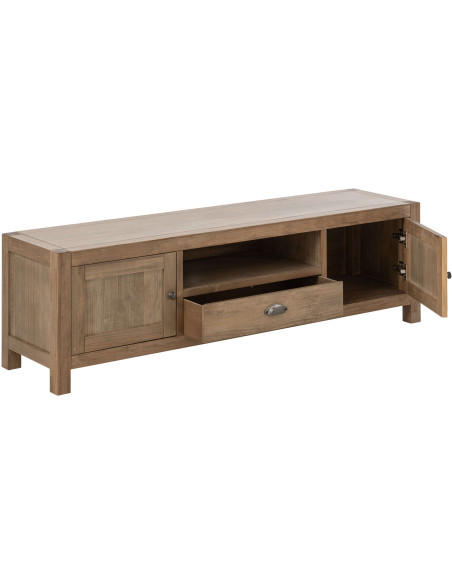 Meuble TV bois naturel 160 cm avec rangement Rakkestad J-Line - 3