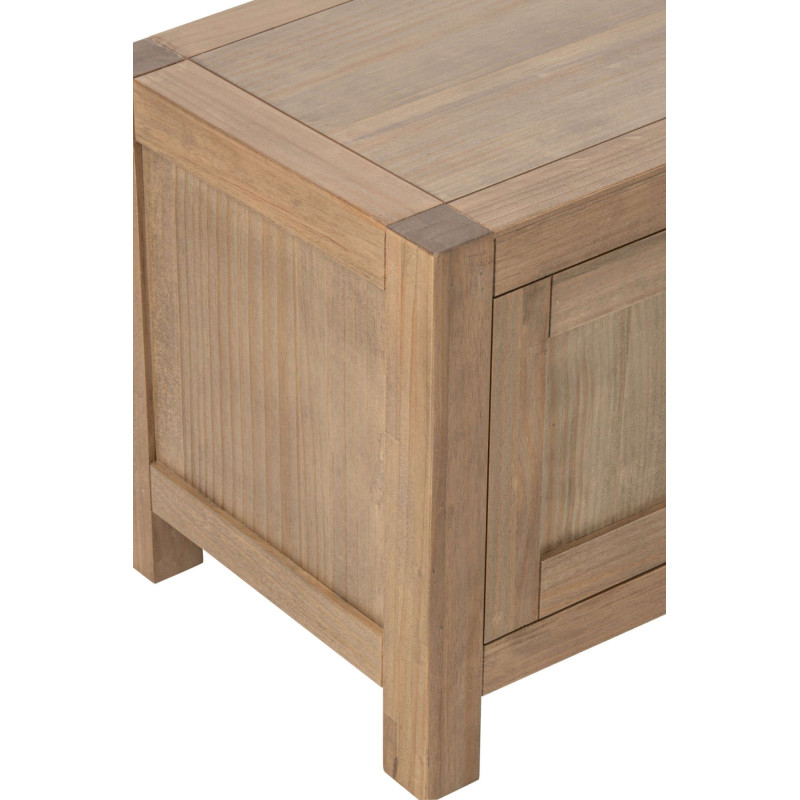 Meuble TV bois naturel 160 cm avec rangement Rakkestad J-Line - 7