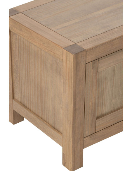 Meuble TV bois naturel 160 cm avec rangement Rakkestad J-Line - 7