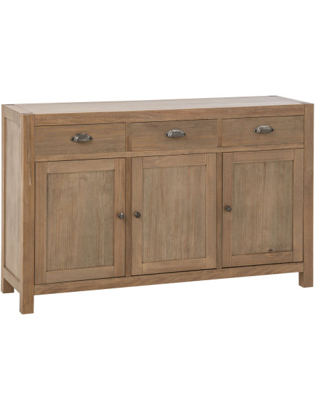 Buffet bois naturel 140 cm 3 portes 3 tiroirs Rakkestad J-Line - 1