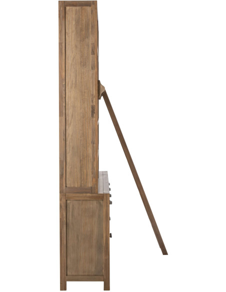 Bibliothèque bois naturel avec échelle 200 cm Rakkestad J-Line - 5