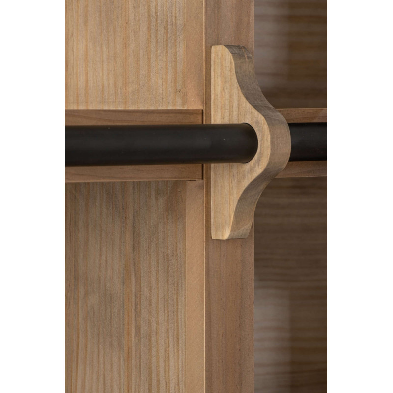 Bibliothèque bois naturel avec échelle 200 cm Rakkestad J-Line - 9