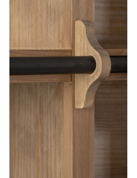Bibliothèque bois naturel avec échelle 200 cm Rakkestad J-Line - 9