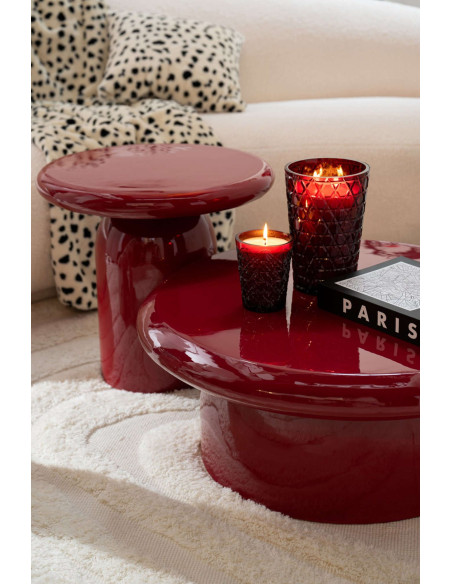 Tables d’appoint gigognes métal rouge Alzira J-Line - 2