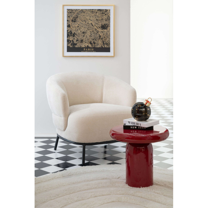 Tables d’appoint gigognes métal rouge Alzira J-Line - 3