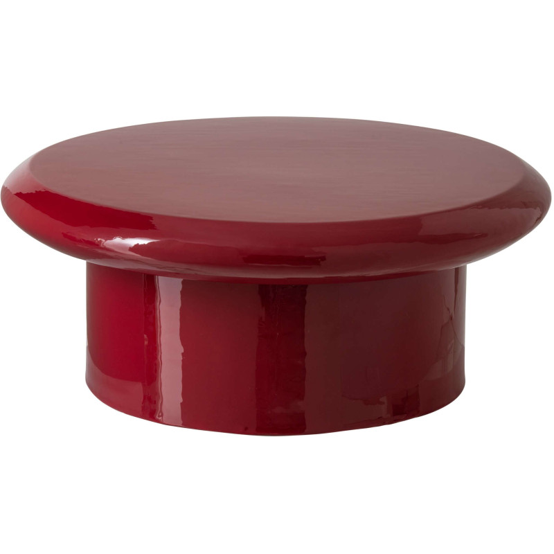 Table basse ronde métal rouge 76 cm Alzira J-Line - 1